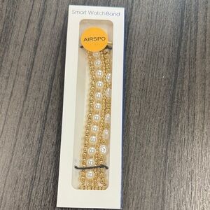 Gold and White Smart Watch Band